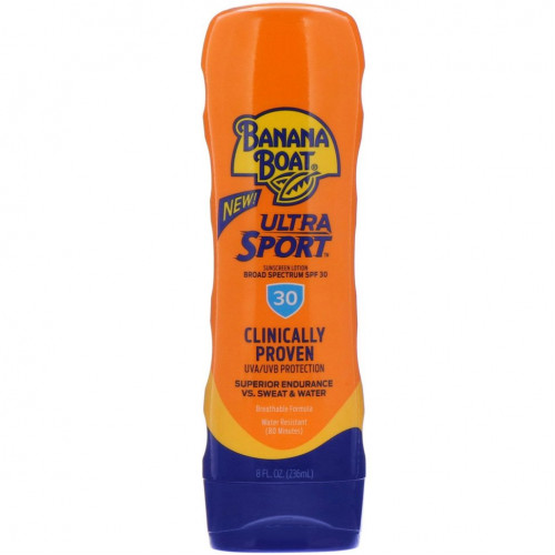 Banana Boat, Солнцезащитный лосьон Ultra Sport, с широким спектром защиты с SPF 30+, 236 мл