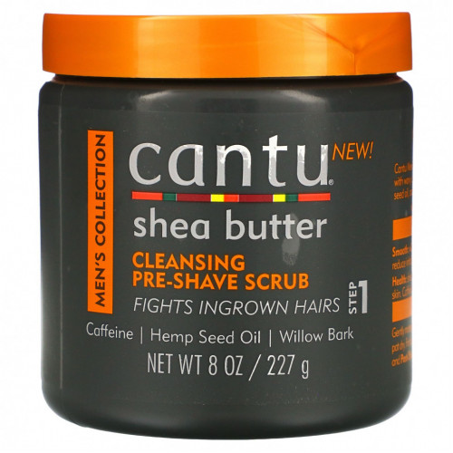 Cantu, Men's Collection, очищающий скраб перед бритьем с маслом ши, 227 г (8 унций)