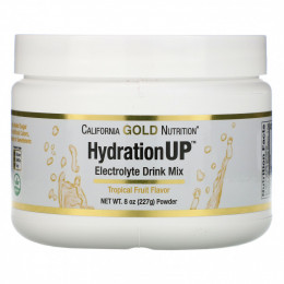 California Gold Nutrition, HydrationUP, порошок для приготовления электролитического напитка, тропические фрукты, 227 г (8 унций)