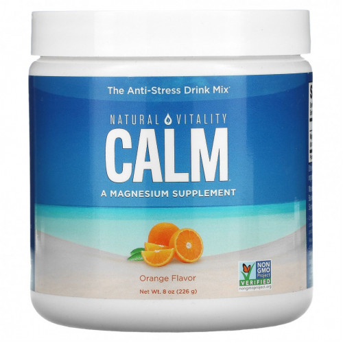 Natural Vitality, CALM, антистрессовая смесь для напитков, апельсин, 226 г (8 унций)