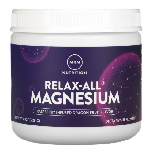 MRM, Relax-All Magnesium, магний, со вкусом малины и питахайи, 226 г (8 унций)