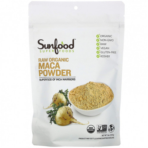 Sunfood, Superfoods, Необработанный органический порошок маки, 8 унций (227 г)