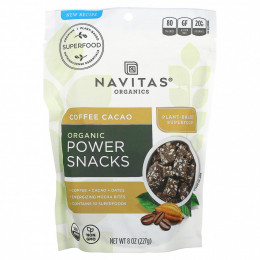 Navitas Organics, Органическая энергетическая закуска, кофе и какао, 8 унц. (227 г)