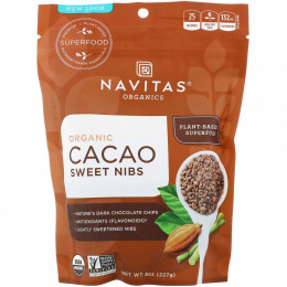 Navitas Organics, Органические сладкие перья какао, 227 г (8 унций)