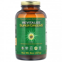 HealthForce Superfoods, Цельнопищевая добавка Revitalize Super Greens, 227 г