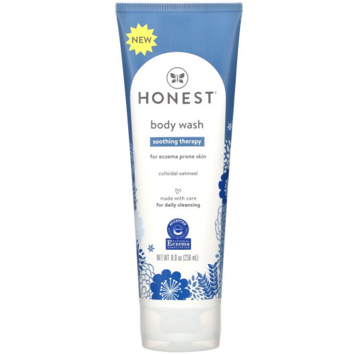 The Honest Company, Успокаивающий гель для душа, для кожи, склонной к экземе, 236 мл (8,0 унции)