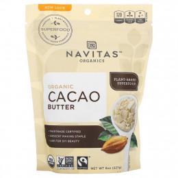 Navitas Organics, органическое масло какао, 227 г (8 унций)