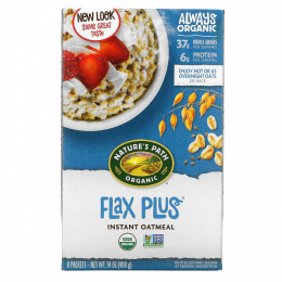 Nature's Path, Flax Plus, Instant Oatmeal, 8 Packets, 50 g Each