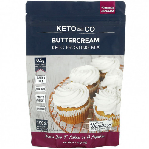 Keto and Co, Buttercream, Keto Frosting Mix, 8.1 oz (230 g)