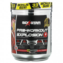 Six Star, Pre-Workout Explosion, фруктовый пунш, 210 г