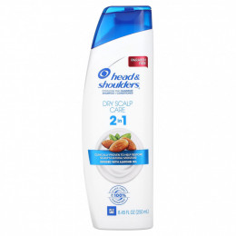 Head & Shoulders, Шампунь и кондиционер 2 в 1, уход за сухой кожей головы, с миндальным маслом, 250 мл (8,45 жидк. Унции)