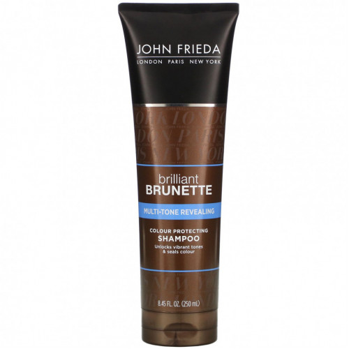 John Frieda, Brilliant Brunette, многоцветное проявление, шампунь для защиты цвета, 250 мл (8,45 жидк. Унции)