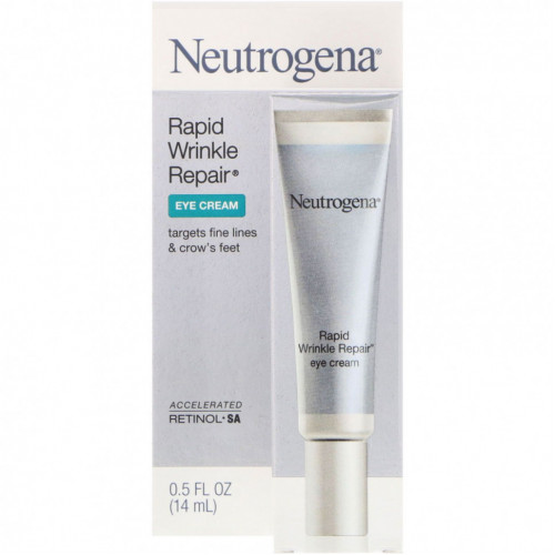 Neutrogena, Rapid Wrinkle Repair, восстанавливающий крем против морщин ускоренного действия, 14 мл (0,5 жидк. унции)