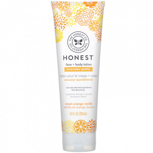 The Honest Company, Everyday Gentle, Лосьон для лица и тела, сладкий апельсин и ваниль, 8,5 жидких унций (250 мл)