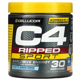 Cellucor, C4 Ripped Sport, перед тренировкой, Arctic Snow Cone, 246 г (8,7 унции)