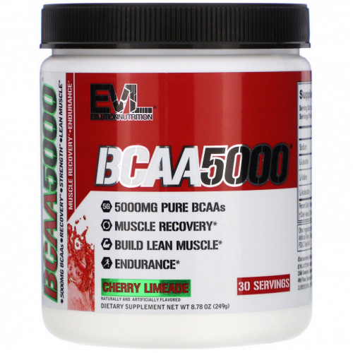 EVLution Nutrition, BCAA 5000, Cherry Limeade, 8.78 oz (249 g)