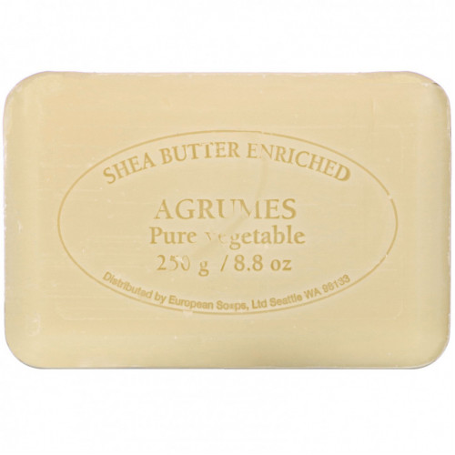 European Soaps, Pre de Provence, Кусковое мыло, Agrumes, 8,8 унции (250 г)