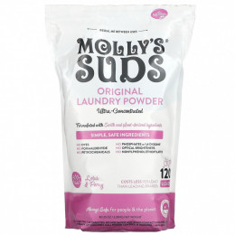 Molly's Suds, Оригинальный стиральный порошок, лотос и пион, 2,28 кг (80,25 унции)