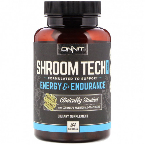 Onnit, Препарат Shroom Tech Sport, Energy Endurance, 84 капсулы