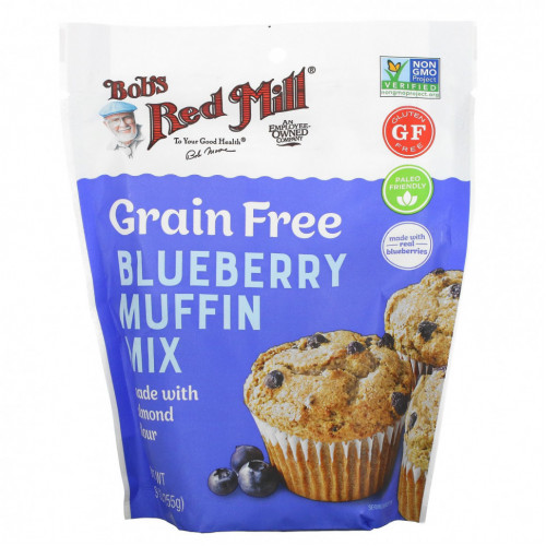 Bob's Red Mill, Grain Free, Blueberry Muffin Mix Made With Almond Flour, 9 oz (255 g)