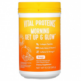 Vital Proteins, Morning Get Up & Glow, апельсин, 265 г (9,3 унции)