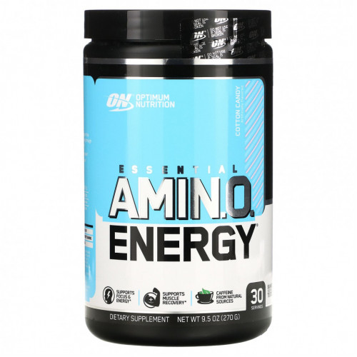 Optimum Nutrition, Essential Amino Energy, сладкая вата, 9,5 унц. (270 г)