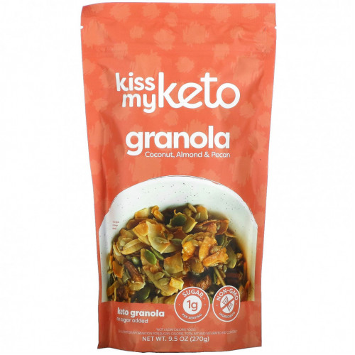 Kiss My Keto, Keto Granola, Кокос, миндаль и пекан, 9,5 унций (270 г)