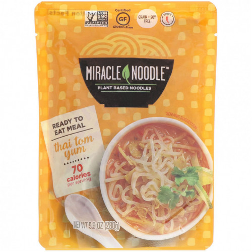 Miracle Noodle, Готовая еда, тайский том ям, 280 г (9,9 унции)