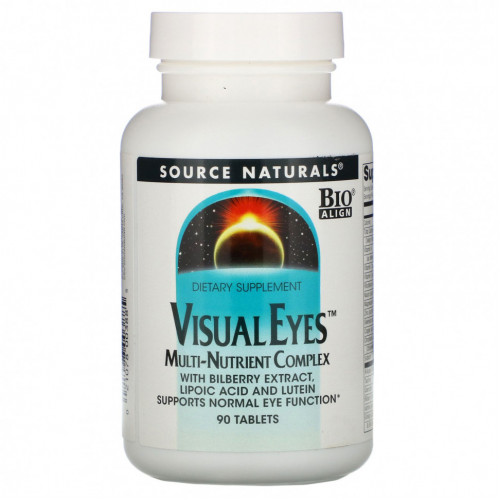 Source Naturals, Visual Eyes, мульти-питательный комплекс, 90 таблеток