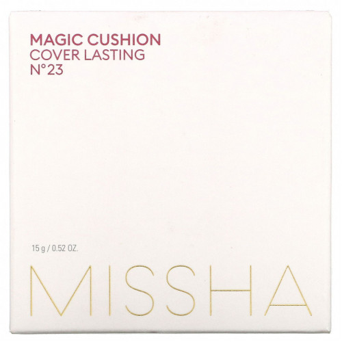 Missha, Magic Cushion Cover Lasting, SPF50 + / PA +++, натуральный бежевый № 23, 15 г (0,52 унции)