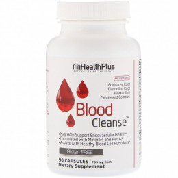 Health Plus, Blood Cleanse, 753 мг, 90 капсул