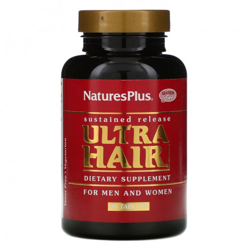 NaturesPlus, Ultra Hair, для мужчин и женщин, 90 таблеток