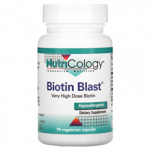 Nutricology, Biotin Blast, 90 вегетарианских капсул