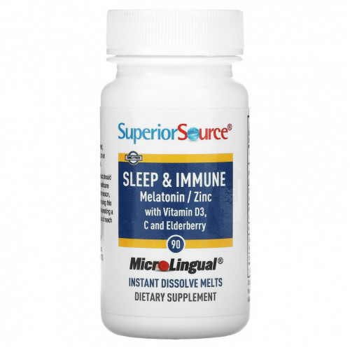 Superior Source, Sleep & Immune, 90 MicroLingual Instant Dissolve Melts