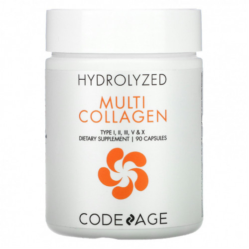 Codeage, Hydrolyzed, мультиколлаген, 90 капсул