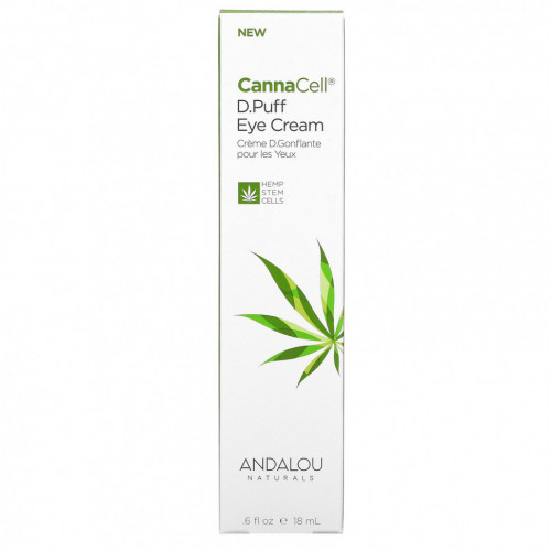 Andalou Naturals, CannaCell, D. Puff Eye Cream, 18 мл (0,6 жидк. Унции)