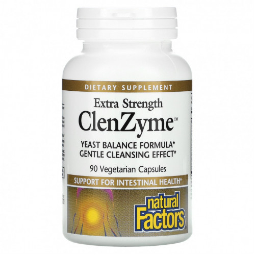 Natural Factors, Сверхмощный ClenZyme, 90 вегетарианских капсул