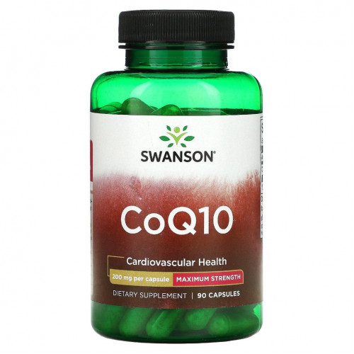 Swanson, CoQ10, 200 мг, 90 капсул