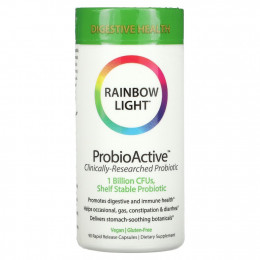 Rainbow Light, ProbioActive, формула на основе продуктов питания, 90 капсул быстрого высвобождения