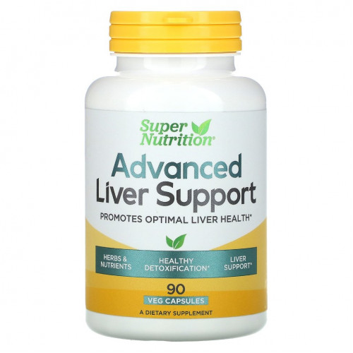 Super Nutrition, Advanced Liver Support, улучшенная поддержка печени, 90 вегетаринских капсул