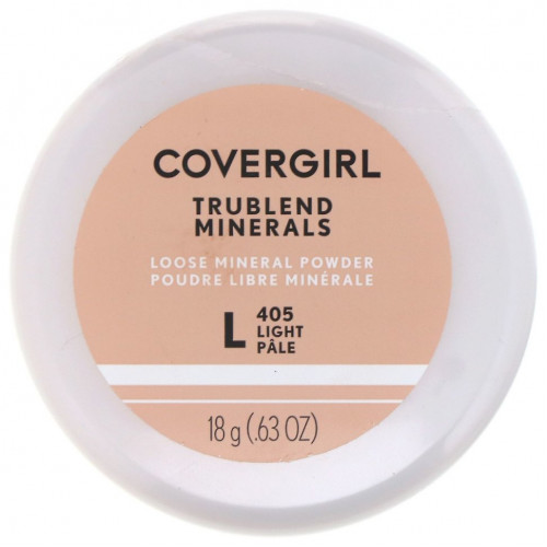 Covergirl, Trublend, рассыпчатая минеральная пудра, оттенок 405 «Светлый», 18 г (0,63 унции)