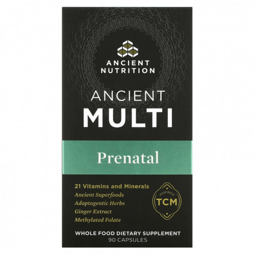 Dr. Axe / Ancient Nutrition, Ancient Multi Prenatal, 90 капсул