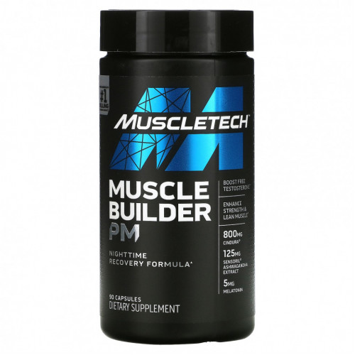 Muscletech, Muscle Builder PM, Формула восстановления на ночь, 90 капсул