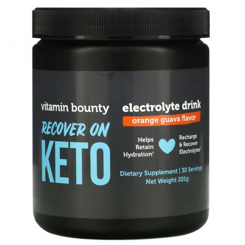 Vitamin Bounty, Recover On Keto, Electrolyte Drink, Orange Guava Flavor, 201 g