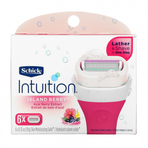 Schick, Intuition, Island Berry, заправки, 6 лезвий