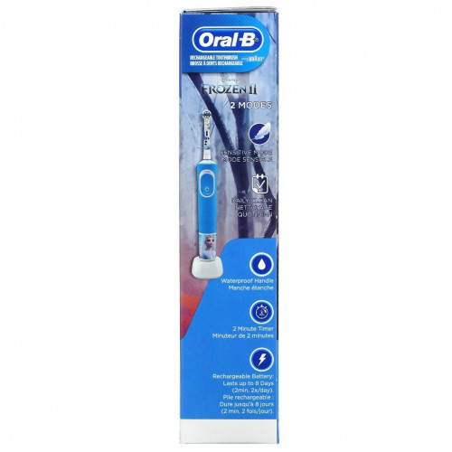 Oral-B, Детская аккумуляторная зубная щетка, для детей от 3 лет, Frozen, набор из 7 предметов