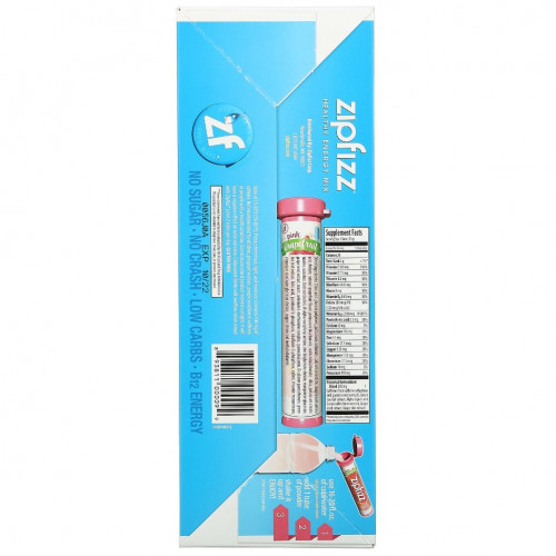 Zipfizz, Healthy Energy Mix With Vitamin B12, Pink Grapefruit, 20 Tubes, 0.39 oz (11 g) Each