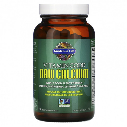 Garden of Life, Vitamin Code, кальций RAW, 120 вегетарианских капсул