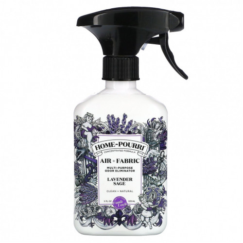 Poo-Pourri, Home-Pourri, Air + Fabric, универсальное средство для устранения запаха, лаванда и шалфей, 325 мл (11 жидк. Унций)