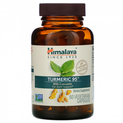 Himalaya, Turmeric 95 с куркумином, 60 вегетарианских капсул